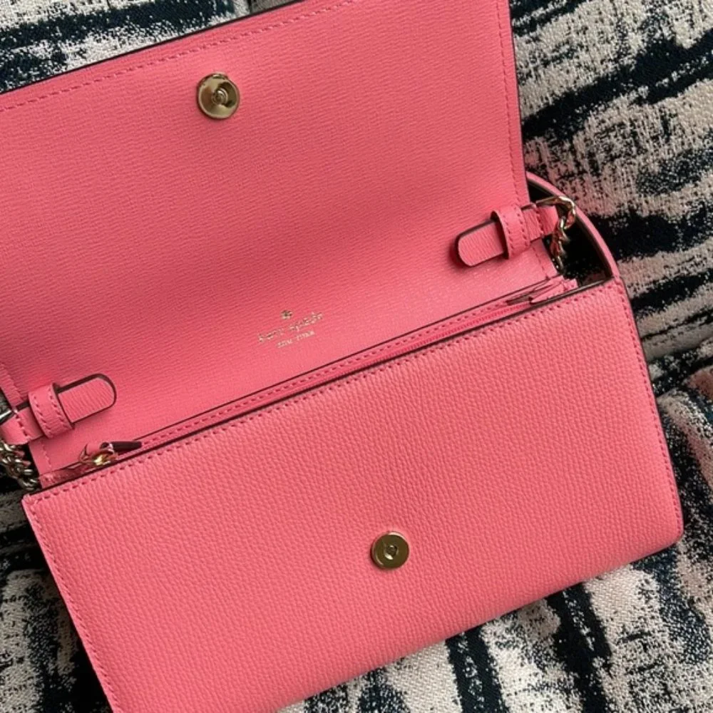 Kate Spade Chain Wallet Crossbody Clutch Pink
